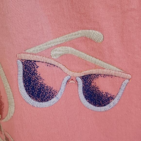 Bali Boutique Women's Pink Dress Size Med Embroidered Beach Knee Length Cotton - Picture 4 of 13